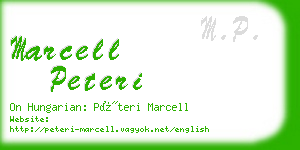 marcell peteri business card